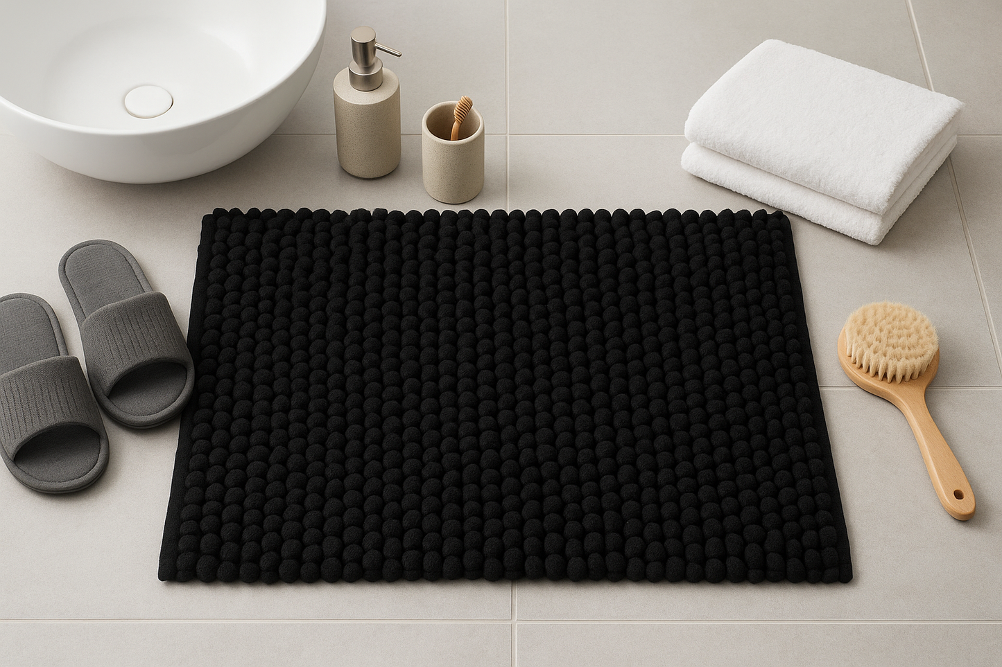 Handmade Cotton Chenille Bathmat – Anti-Skid | Ultra-Soft |