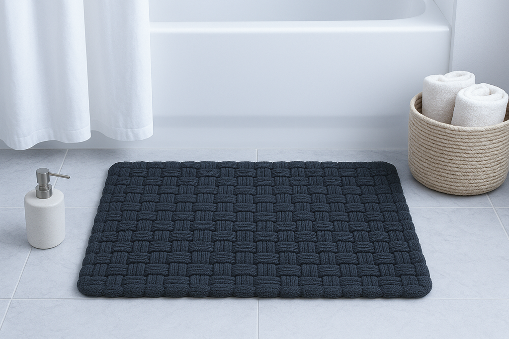 Versatile Cotton Bath & Door Mat | Handmade Elegance in Every Thread